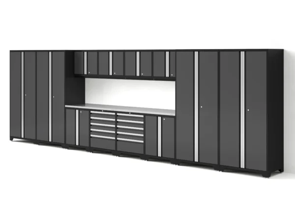 NewAge Pro Series 14PC Garage Cabinetry Set Ā· 18-Gauge Steel Ā· Fully-Welded Ā· 256" W x 24" D x 84.75" H