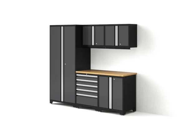 NewAge Pro Series 6PC Garage Cabinetry Set · 18-Gauge Steel · Fully-Welded · 92" W x 24" D x 84.75" H